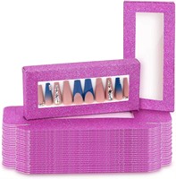 Boîte d'emballage pour cils en papier vide pour cadeau cosmétique personnalisé Boîte vide pour ongles à presser pour logo Boîte de papier cadeau pliable
