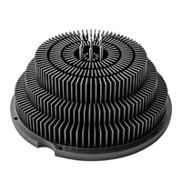 Lampes de mine LED haute puissance sur rail, dissipateur thermique électronique à refroidissement par air en forme de tournesol, dissipateur thermique à ailettes en profilé aluminium anodisé pour éclairage de scène PAR