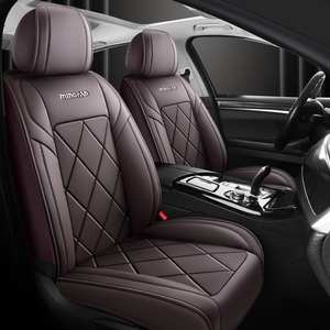 2025 yeni dört mevsim evrensel beş koltuklu araba koltuğu tamamen kapalı dokuz kare deri modeli arabalar için zarif stil kapakları - Product Image 1