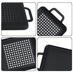 Plateau de cuisson multi-usages <span class=keywords><strong>pour</strong></span> barbecue, perforé, antiadhésif, avec deux poignées, <span class=keywords><strong>pour</strong></span> barbecue au charbon de bois ou au gaz en extérieur - Product Image 6