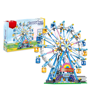 Briques électroniques pour enfants, jouets, grande roue électrique, 870 pièces, blocs de construction de parc d'attractions - Product Image 6