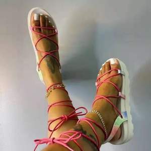 2021 Fashion <strong>Lady</strong> Sandales Bandage Lace-up Platform Roman Talons Femmes Sandalias Mujer <strong>Flat</strong> Women <strong>Sandals</strong> for Women - Product Image 2