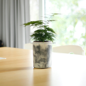 Vaso in <span class=keywords><strong>Cemento</strong></span> con Motivo a Inchiostro Lavato, <span class=keywords><strong>Design</strong></span> Cilindrico Creativo, Decorazione Moderna Minimalista per Interni, Balcone e Soggiorno - Product Image 4