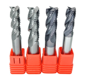 Cnc Milling Machine Tools 3 Flutes Roughing <strong>End</strong> <strong>Mill</strong> for Aluminum and Steel Cutting - Product Image 2