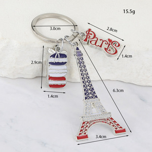 Llavero Creativo con Forma de Torre, Estatua Esmaltada de la Torre Eiffel y el Arco del Triunfo, Llavero de Aleación Metálica para Bolsa o Coche, Colgante, Regalo - Product Image 3