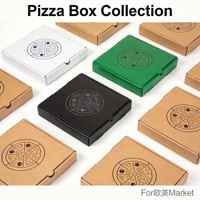 Boîte à pizza personnalisée avec logo, vente chaude, acceptation de la personnalisation, échantillon gratuit