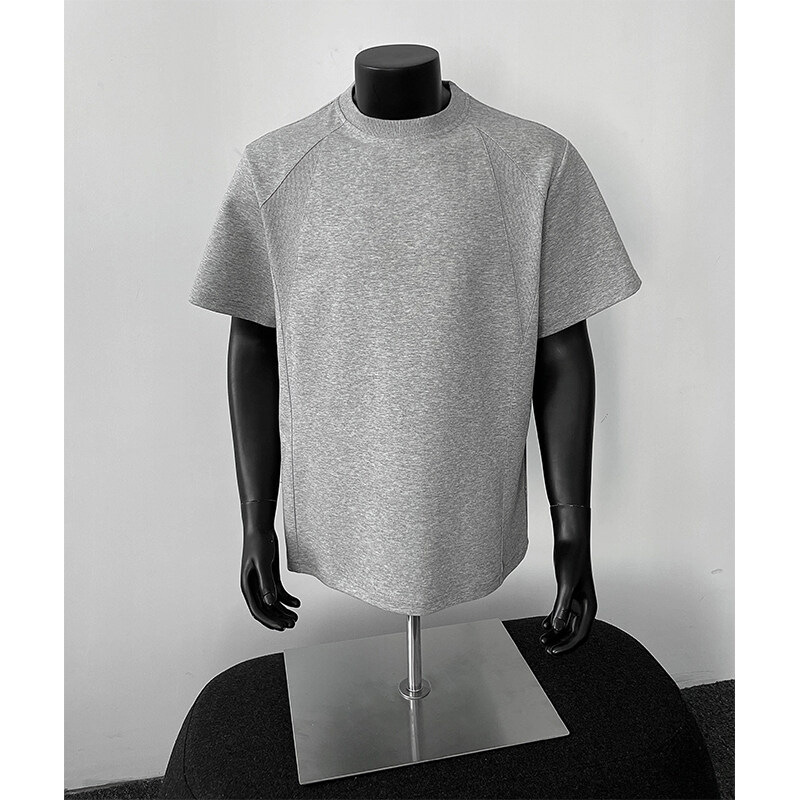 back collar over shoulder pressing line-gray
