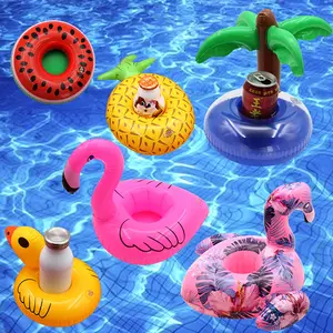 Inflatable Water Cup Holder Swimming Pool Drinks Floating Beer Wine Glass Holder Mini Air Float For Party cup holder