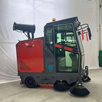 Nouvelle Balayeuse Électrique Autoportée Premium, Largeur de Nettoyage 2050mm, Machine de Nettoyage de Sols Industrielle à Aspiration 48V 2400W pour Aéroports et Usines