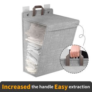 ตะกร้าผ้าพับได้แบบแขวน ตะกร้าใส่ผ้าสกปรก - Product Image 5
