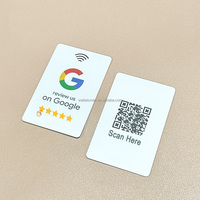 Etiqueta NFC de PVC de 13.56MHz con Código QR Impreso con Logotipo para Tarjetas de Presentación, Compatible con Facebook, WhatsApp y Reseñas de Google
