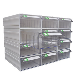 Almacenamiento Industrial Apilable <span class=keywords><strong>de</strong></span> Plástico Transparente con Cajón Modular Transparente, Caja <span class=keywords><strong>para</strong></span> <span class=keywords><strong>Piezas</strong></span> <span class=keywords><strong>Pequeñas</strong></span> - Product Image 6