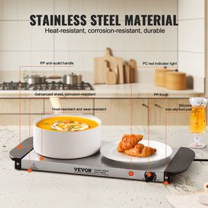 Electric Stainless Steel <b>Warming</b> <b>Tray</b> with Temperature Control for Buffet Food Serving - Product Image 4