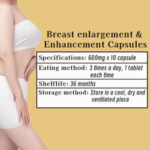 Hoge-dosis borstvergrotings- en verbeteringscapsules met ginsengextract helpen de borstomvang te vergroten en een vollere cupmaat te bereiken. - Product Image 2