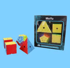 4 trong 1 Moyu tốc độ <span class=keywords><strong>Cube</strong></span> Set giáo dục tốt câu đố đồ chơi cho trẻ em Carbon fibre hộp đầy màu sắc đóng gói - Product Image 4