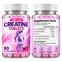 Comprimés à croquer de créatine monohydrate en gros, supplément de nutrition sportive et de fitness, marque privée OEM