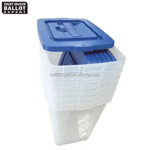 Classroom Transparent PP Plastic Ballot Box Customized Election Voting Boxes For Voting Kids