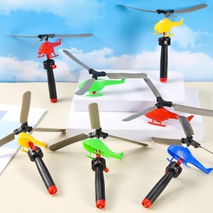 Hélicoptère Libellule Coloré en Plastique pour Enfants, Jouet Éducatif d'Extérieur à Tirer avec Câble - Product Image 2