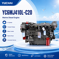 Motor Diésel SCDC YUCHAI YC6MJ410-C20 de 300kW y 1800RPM, Turboalimentado y Refrigerado por Agua, para Buques de Carga, Barcos de Pasajeros y Embarcaciones Offshore