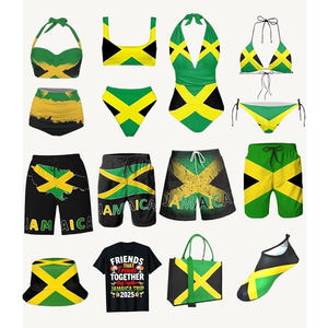 Traje de Carnaval de Jamaica Personalizado OEM, Monokini con Estampado de Bandera para Parejas, Traje de Baño para el Día de Lunes del Carnaval de Brasil y Trinidad - Product Image 1