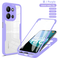Lichicase nouveau Style panneau arrière Transparent Flexible coque personnalisée en TPU pour Redmi 15 15C couverture de téléphone minimaliste