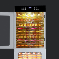 Industriële voedseldroger met grote capaciteit, 32-40 trays, verticale fruit- en vleesdroger met transparante deur