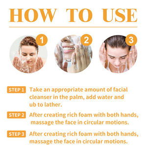 Beste Verkoop 150Ml Natuurlijke Organische Huidverzorging Gezicht Wassen Diepe Schone Porie Olie Controle Super Whitening Kurkuma Gezichtsreiniger - Product Image 4