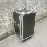 KKM4D16UCDC Flight case de transport professionnel en aluminium pour bureau, avec 4 tiroirs, espace rack 8U pour microphone