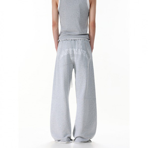 Black <b>Wide</b> <b>Leg</b> <b>Men</b> Pants Loose Fit Casual <b>Trousers</b> Drawstring Hem Pocket Streetwear Bottoms - Product Image 3