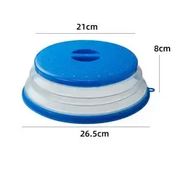 Piring Microwave silikon lipat penutup percikan makanan pelindung makanan plastik - Product Image 6