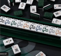 Ensemble de Mahjong Américain Unique, Tuiles de Mahjong Thème Nouvel An Chinois Année du Serpent, Ensemble de Jeu de Luxe 160/166 Pièces Style Exotique