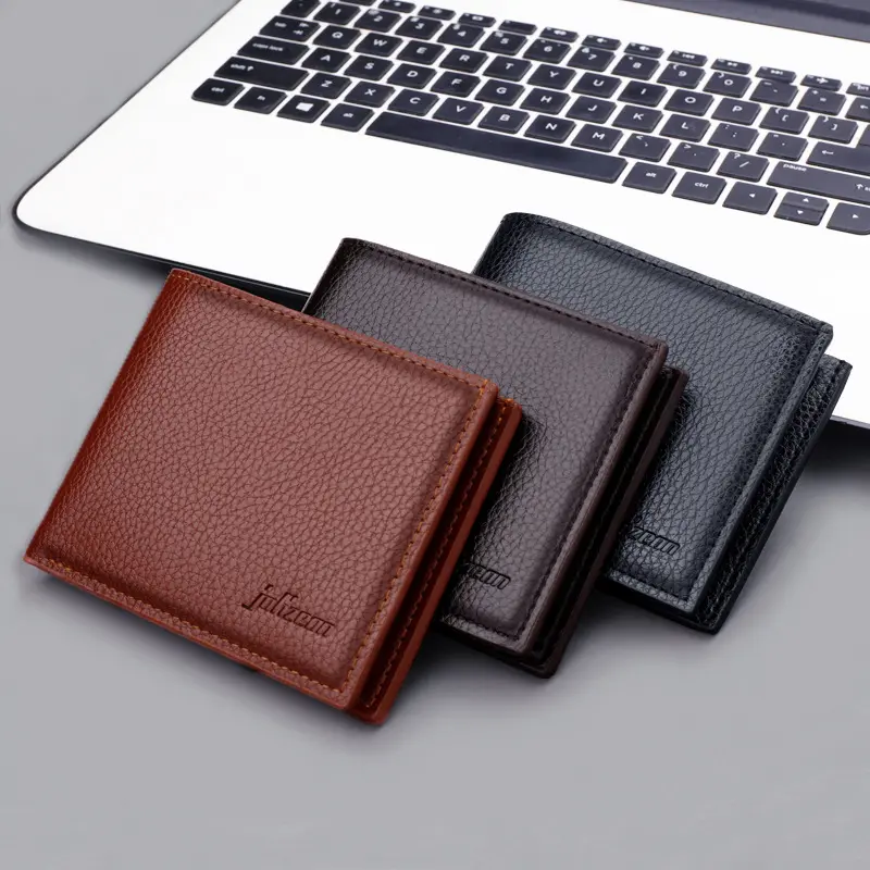 YS-W058 Wholesale Designer Travel Genuine Business Money Clip PU Leather Card Holder Purses Wallet For Men