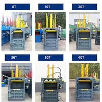 Bouteilles en PET/ferraille de coton/boîtes en aluminium/carton/presse à foin presse à balles hydraulique verticale Machine à emballer le plastique 300kg