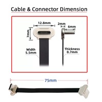 Más de 10,000 ciclos de ensamblaje: Cable USB de precisión OEM, accesorios de conector Tipo-C, cable flexible FPC para reloj inteligente