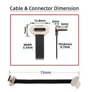 Over 10,000 Mating Cycles OEM Precision USB <b>Cable</b> Type-c Connector Accessories FPC Ribbon <b>Cable</b> for Smart Watch - Product Image 4