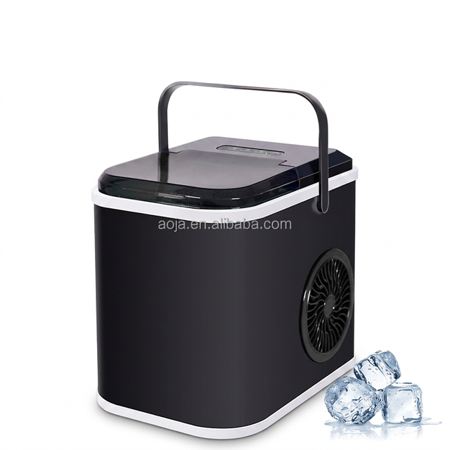 AOJA Ice Maker for Countertop 8 Ice Cubes Ready in 8 Mins 26lbs Ice 24Hrs With Self-Cleaning Feature Spoon and Basket