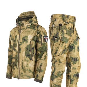 Ensemble veste et pantalon softshell DF702 noir hiver 1, imperméable, nylon, vêtements tactiques d'extérieur pour hommes - Product Image 4