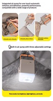 Canapé-lit gonflable portable pliable double usage en tissu composite à gonflage manuel pour la maison, le camping et l'extérieur