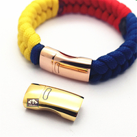 Boucles en métal dorées à dégagement latéral pour bracelets Paracord Logo personnalisé Résultats et composants de bijoux