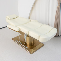 Table de massage électrique de luxe à 3 moteurs pour extensions de cils, idéale pour salon, hôtel et salon de beauté