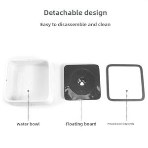 Nouvelle gamelle flottante pour animaux de compagnie avec filtre 2L, anti-renversement, anti-débordement, portable, pour le camping, pour chiens et chats - Product Image 2