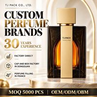 Flacon de parfum en verre personnalisé 30 ml, flacon de parfum vide rechargeable avec bouchon doré pour emballage de parfum de luxe, vente en gros