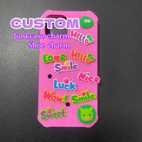 Patchs de téléphone personnalisés en PVC, faible MOQ, breloques en caoutchouc au design personnalisé, ornements de chaussures DIY, accessoires décoratifs de luxe pour coques de téléphone