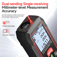 NOYAFA NF-270 Medidor de Distancia Láser de Alta Precisión de 70M, Pantalla de Alta Definición de 2.0 Pulgadas, Niveles de Burbuja Dobles, Almacenamiento de Datos de 99 Registros, 3