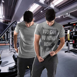 Custom Heavyweight 100% Polyester Men's Gym Training T-Shirt Breathable Quick Dry Funny Not Permeable Sweat Activated Knitted - Product Image 4