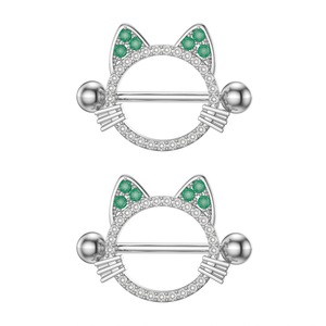 Anillo <span class=keywords><strong>de</strong></span> Pezón <span class=keywords><strong>de</strong></span> Diseño, Joyería Corporal <span class=keywords><strong>de</strong></span> Moda, Acero Inoxidable Chapado en Oro <span class=keywords><strong>de</strong></span> 18K, Cristal, Joyería Fina para el Pecho, para Bodas y Regalos - Product Image 6