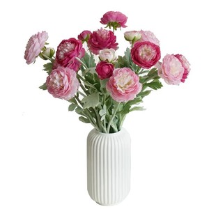 Qianzilulian <b>Artificial</b> <b>Peony</b> Flowers Silk Flocking High Simulation Wedding Home Decor - Product Image 5