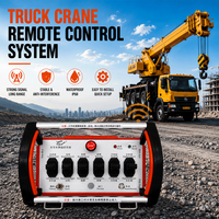 Télécommande sans fil longue portée 12V 24V avec arrêt d'urgence pour grue de camion, assurant la sécurité lors des opérations critiques