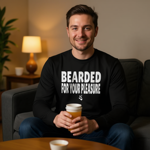 T-shirt à manches longues « Bearded For Your Pleasure » avec design humoristique pour adultes - Product Image 3