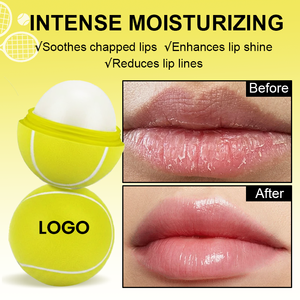 Bálsamo Labial de Aceite de Coco Natural, OEM ODM, Alta Calidad, Hidratación Intensa, Calma los Labios Agrietados, Mejora el Brillo, Reduce las Líneas de los Labios, en Formato de Pelota de Tenis - Product Image 3